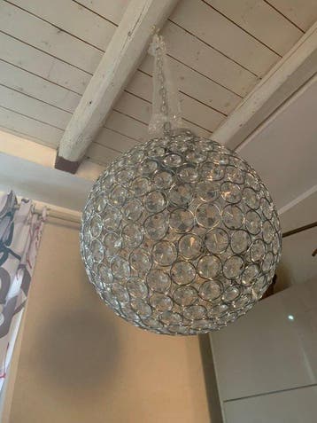 Lightmakers - Plafondlamp - Hanglamp kristallen bol 36 cm. -
