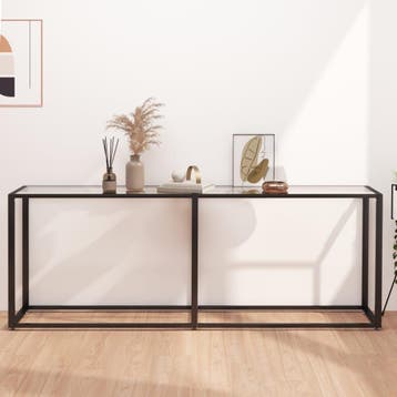 vidaXL Wandtafel 200x35x75,5 cm gehard glas transparant, Verzenden, Nieuw, Glas