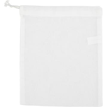 Stoffen tas, afm 21x25 cm, 130 gr, wit, 1 stuk, Nieuw