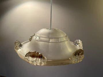 Jean Gauthier - Lamp (2) - Glas - Modèle Glaçon 1930 (Spares