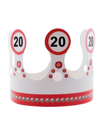 Kroon 20 jaar Verkeersbord, Kleding | Dames, Carnavalskleding en Feestkleding, Ophalen of Verzenden, Nieuw