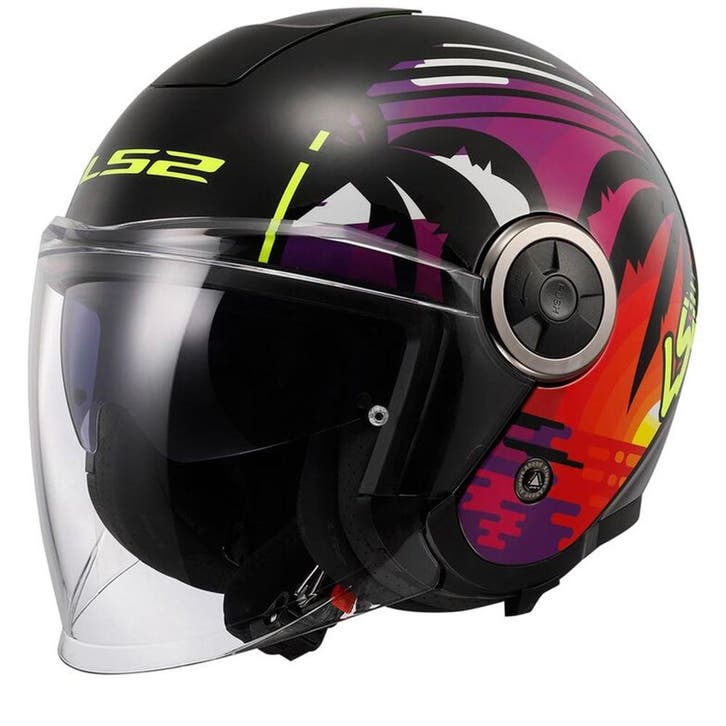 LS2 OF620 Classy Palm Zwart Jethelm, Motoren, Kleding | Motorhelmen, Heren, Nieuw met kaartje, Overige merken, Jethelm, Verzenden