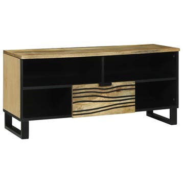 vidaXL TV Eenheden 105 x 33 x 46 cm Bruin Bewerkt hout, Minder dan 50 cm, Verzenden, Nieuw, Minder dan 100 cm