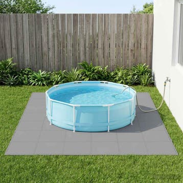 vidaXL Zwembad Grondmat 50 st Grijs 18 m² EVA Schuim, Verzenden, Nieuw