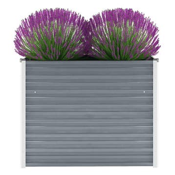 vidaXL Plantenbak verhoogd 100x40x77 cm gegalvaniseerd staal, Verzenden, Minder dan 60 cm, Nieuw, Metaal