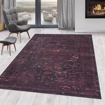 Wasbaar Vloerkleed | Fiesta | Verweerd | Rood | 80x150 cm, Verzenden, Nieuw