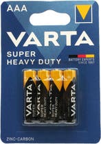 Batterijen varta aaa super heavy duty - blisterverpakking 4, Ophalen of Verzenden, Nieuw