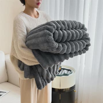 Luxe Pluche Plaid - Extra Dik & Warm - Comfortabel voor Bank, Huis en Inrichting, Verzenden, Nieuw