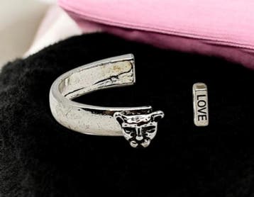 Halve armband met panter metaal voor 3mm leer (Sieraden), Ophalen of Verzenden, Nieuw, Overige typen