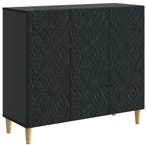 vidaXL Dressoir Zwart 89 x 34,5 x 80 cm Bewerkt hout, Huis en Inrichting, Kasten | Dressoirs, Verzenden, Nieuw, Overige houtsoorten