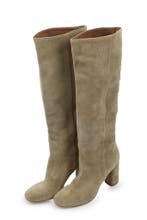 Manfield Laarzen in maat 38 Beige, Kleding | Dames, Schoenen, Hoge laarzen, Verzenden, Beige, Zo goed als nieuw