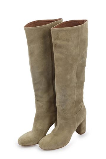 Manfield Laarzen in maat 38 Beige, Hoge laarzen, Verzenden, Beige, Zo goed als nieuw