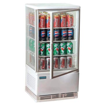 Polar C-serie koelvitrine wit 68L, Verzenden, Nieuw in verpakking, Koelen en Vriezen