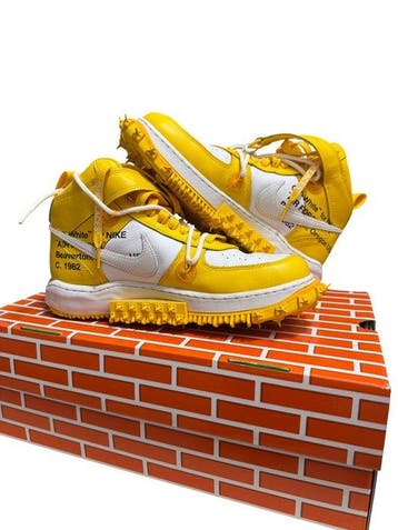 Nike - Sneakers Air Force 1 Mid Off-White - Varsity Maize -, Nieuw