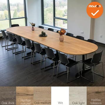 Ahrend vergadertafel - 515x120cm - Ovaal - bladkleur naar ke, Vergader- of Presentatieruimte, Ophalen of Verzenden, Gebruikt, Tafel