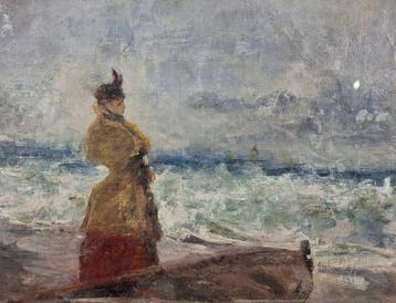 Pompeo Mariani (1857-1927) - Donna in attesa durante la