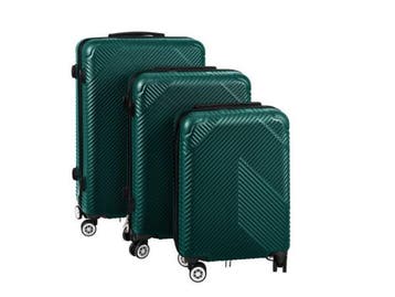 Veiling - Trizand 3-in-1 kofferset - groen, Sieraden, Tassen en Uiterlijk, Koffers, Nieuw