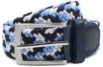 Suitable Geweven Riem Navy Blauw maat 95 Heren, Verzenden, Nieuw, Suitable, Echt leder