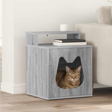vidaXL Kattenhuis Grijs Sonoma 42,5 x 40 x 53,5 cm Bewerkt, Verzenden, Nieuw