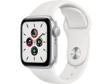 Apple Watch SE 40 mm kast van zilver aluminium met wit, Verzenden, Zo goed als nieuw, Apple