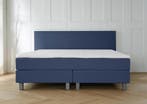 ACTIE! Boxspring Malaga 180 200 Blauw, 180 cm, 200 cm, Modern, Verzenden
