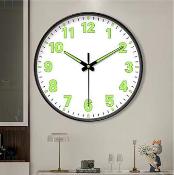 Minimalistische Lichtgevende Wandklok Stille Quartz Muurklok, Verzenden, Nieuw