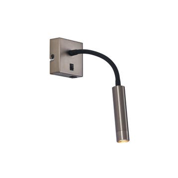 Moderne wandlamp gunmetal met USB-C poort - Gosna, Verzenden, Nieuw