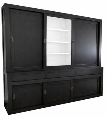 Buffetkast antraciet Vaassen XL greeploos 260 x 240cm, Ophalen of Verzenden, Nieuw