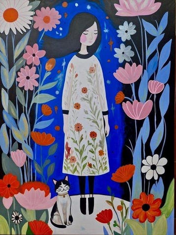 Lucía Laurent - XL - Noche en Flor, Antiek en Kunst, Kunst | Schilderijen | Modern