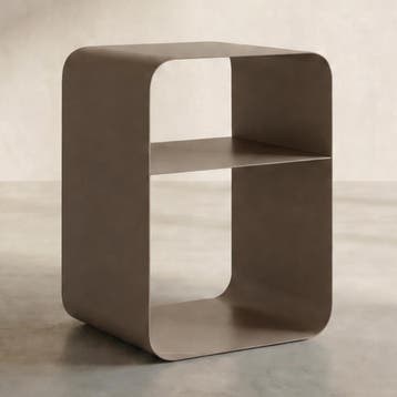 *WOONWINKEL* Stalen Bijzettafel Taupe, Huis en Inrichting, Verzenden, Nieuw