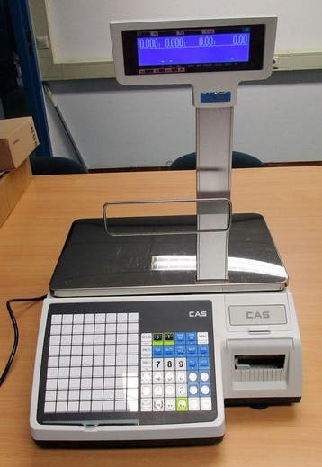 CAS Weegschaal met etiket CL5200N-P, NIEUW