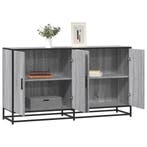 vidaXL Dressoir 134x35x76 cm bewerkt hout grijs sonoma, Huis en Inrichting, Kasten | Dressoirs, Minder dan 50 cm, Verzenden, Nieuw