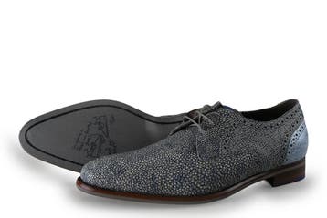 Floris van Bommel Veterschoenen in maat 40½ Blauw, Kleding | Heren, Schoenen, Floris van Bommel, Zo goed als nieuw, Veterschoenen