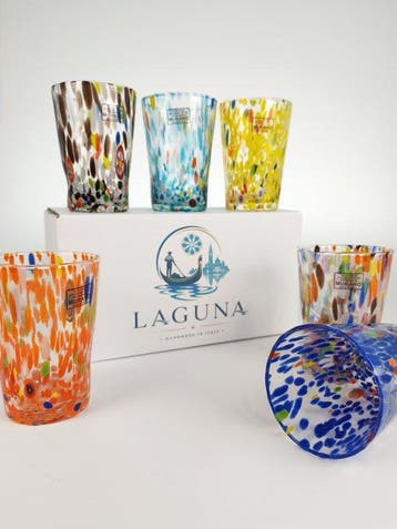 Secoloventesimo - Drinkservies (6) - LAGUNA - Glas - 6 Goti