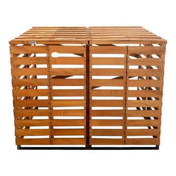 2x Containerombouw | Kliko ombouw | Containerberging | Bruin, Verzenden
