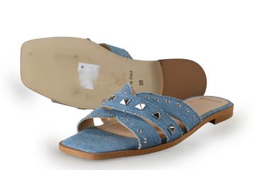 Manfield Slippers in maat 38 Blauw, Slippers, Zo goed als nieuw, Manfield, Verzenden
