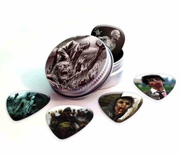 Blikje plectrums met afbeelding van een Zombie Walking Dead, Verzamelen, Overige Verzamelen, Ophalen of Verzenden, Nieuw