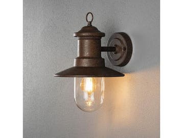 Konstsmide Napoli - Wandlamp - Aluminium - Bruin - IP44, Tuin en Terras, Verzenden, Zo goed als nieuw