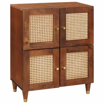 vidaXL Dressoir Bruin 60 x 33,5 x 75 cm Massief Mango Hout, Huis en Inrichting, Verzenden, Nieuw, Overige houtsoorten, Minder dan 50 cm