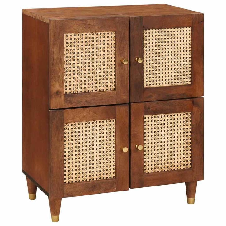 vidaXL Dressoir Bruin 60 x 33,5 x 75 cm Massief Mango Hout, Huis en Inrichting, Kasten | Dressoirs, Nieuw, Minder dan 50 cm, Overige houtsoorten