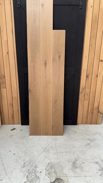 Aanbieding: Eiken vloer licht bruin geolied, Doe-het-zelf en Verbouw, Hout en Planken, Minder dan 25 mm, Eiken, Nieuw, 200 tot 250 cm