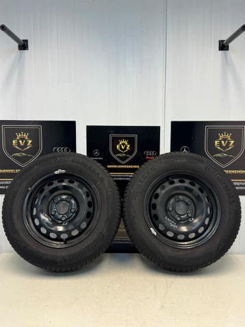 2 stuks 205/65R15 inch VW Caddy bj.2024 stalen velgen, Gebruikt, 15 inch, Banden en Velgen, 205 mm