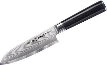 2dekans | Samura Damascus Santokumes 14,5 cm, Ophalen of Verzenden, Zo goed als nieuw