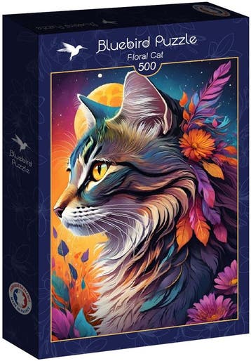 Floral Cat Puzzel (500 stukjes) | Bluebird Puzzle - Puzzels, Hobby en Vrije tijd, Denksport en Puzzels, Verzenden, Nieuw