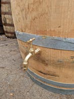 Eikenhouten wijnvaten 225L - houten regenton, Tuin en Terras, Regentonnen, Met kraantje, 150 liter of meer, Nieuw, Ophalen of Verzenden