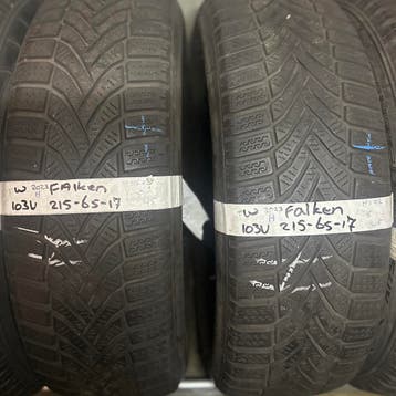 2x215-65-17 Falken Winter 5mm €35 per band 215 65 17, Ophalen, 17 inch, Winterbanden, Band(en)