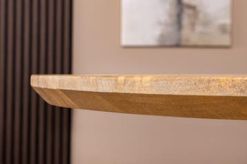 Eettafel ART DECO 220cm ovaal blad mangohout natuurlijk, Ophalen of Verzenden, Nieuw