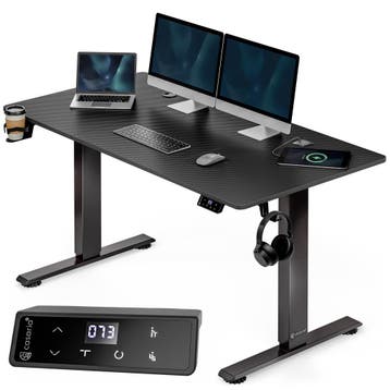 Zit sta bureau Zwart 120x60x72-117cm (Kantoor inrichting), Verzenden, Nieuw in verpakking