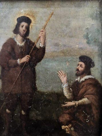 Escuela Barroca Española (XVII) - Santo y Pescador - NO, Antiek en Kunst