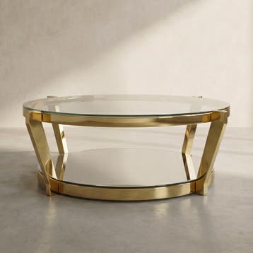 *WOONWINKEL* Kare Design Monocolo Gold Gouden Salontafel Ron, Verzenden, Nieuw
